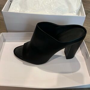 Vince peep toe mules